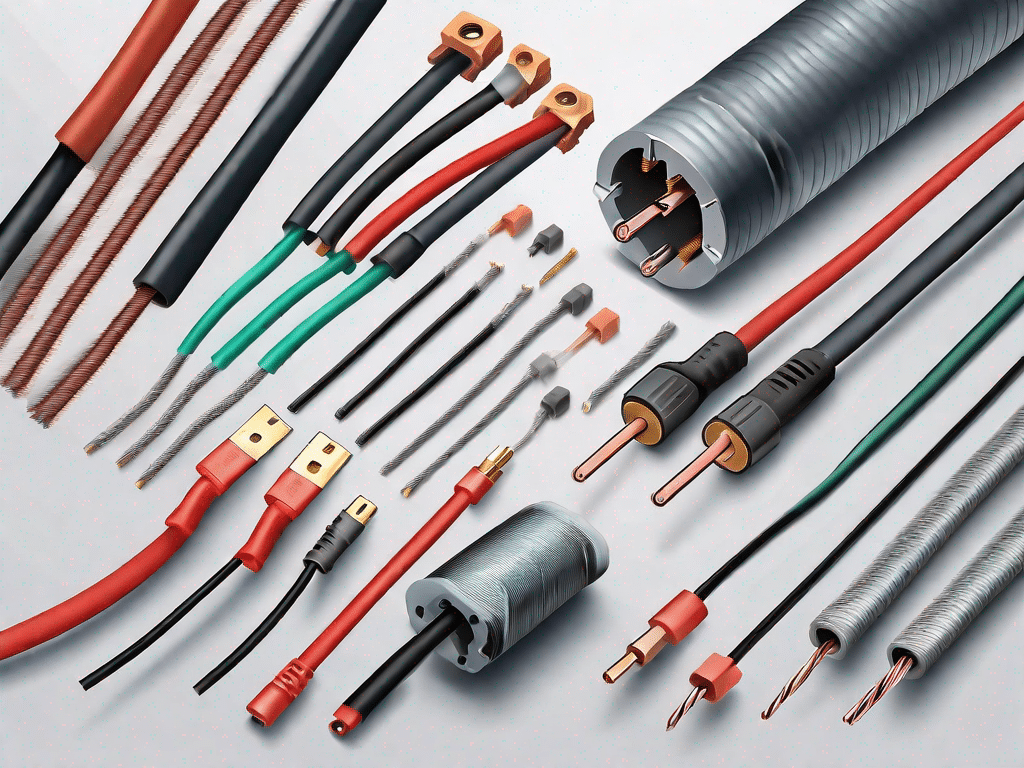 Various types of electrical cables
